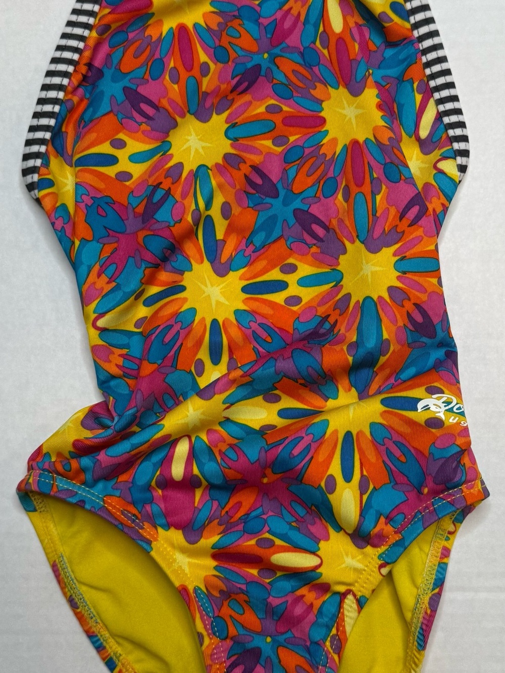Dolfin Uglies One Piece Swimsuit Girls Size 24 Bright Floral Print 🏊‍♀️